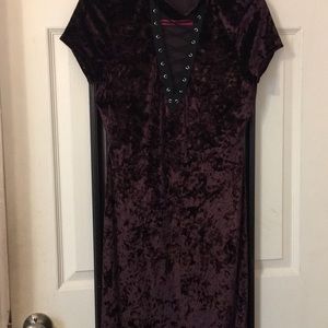 Dark purple mini dress